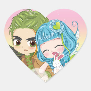 Cœur Amour Sticker Famille Fairies - Lovely x Abhor