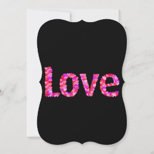 coeur amour valentines jour noir faire-part de mar
