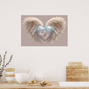 *~*~ Coeur Ange ailes AP78 Flash Opal Poster