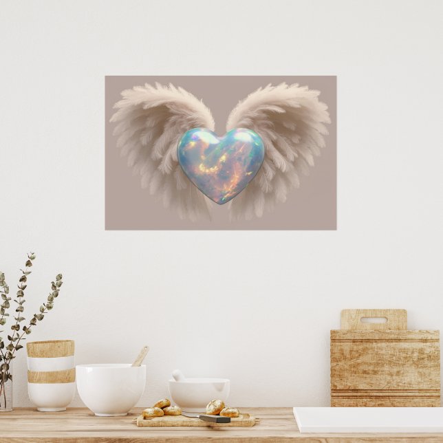 *~*~ Coeur Ange ailes AP78 Flash Opal Poster (Cuisine)