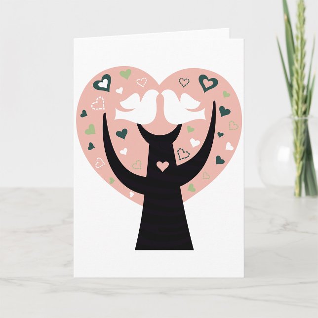 Coeur Arbre Avec Deux Cartes De Voeux (Créateur téléchargé)