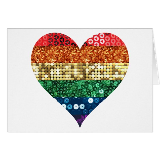 coeur arc-en-ciel lgbt (Devant horizontal)