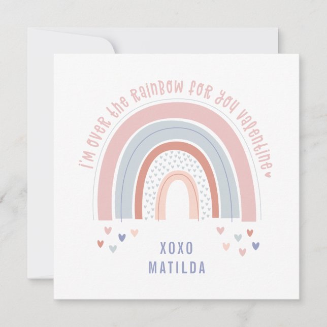 Coeur arc-en-ciel mignon salle de classe photo val (Devant)