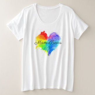 Coeur arc-en-ciel Plus Taille T Chemise