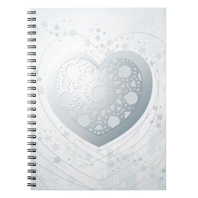 Coeur argenté, carnet (Devant)