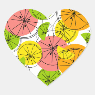 Coeur autocollant Citrus