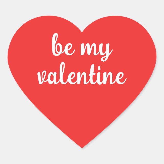 Coeur Autocollant Sois Mien Pour La Saint-Valentin (Devant)