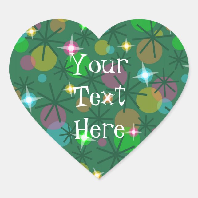 Coeur autocollant "Your Text" (Devant)