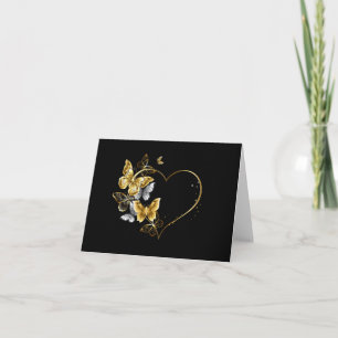 Coeur aux papillons d'or