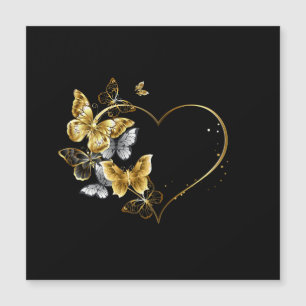 Coeur aux papillons d'or