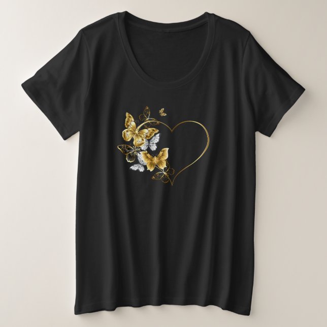 Coeur aux papillons d'or (Design devant)
