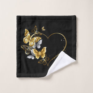 Coeur aux papillons d'or
