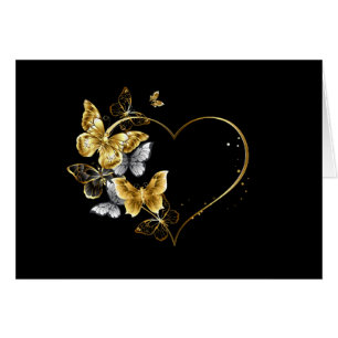 Coeur aux papillons d'or