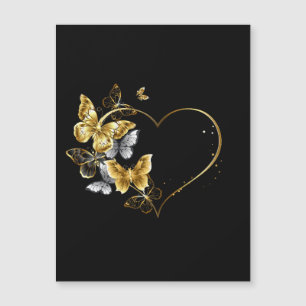 Coeur aux papillons d'or