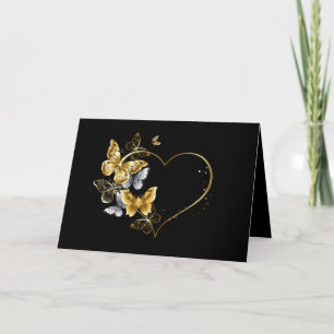 Coeur aux papillons d'or