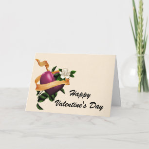 Cœur avec carte de vœux D1 de la Saint-Valentin Ro