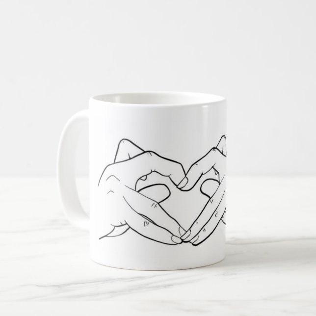 Coeur avec cornes mug (Devant gauche)
