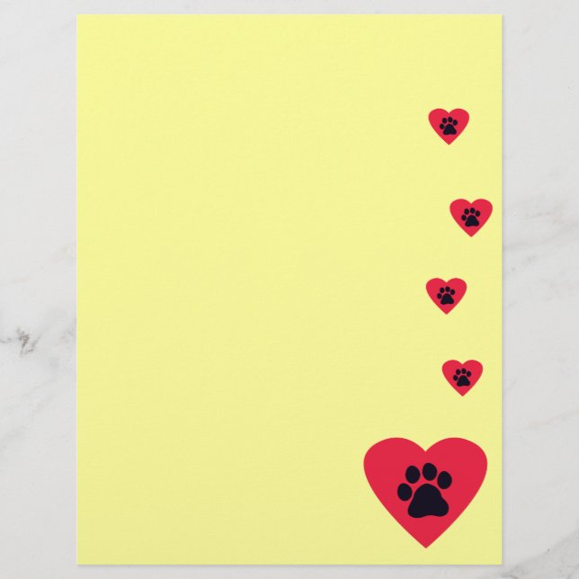 Coeur avec Empreinte de patte (Devant)