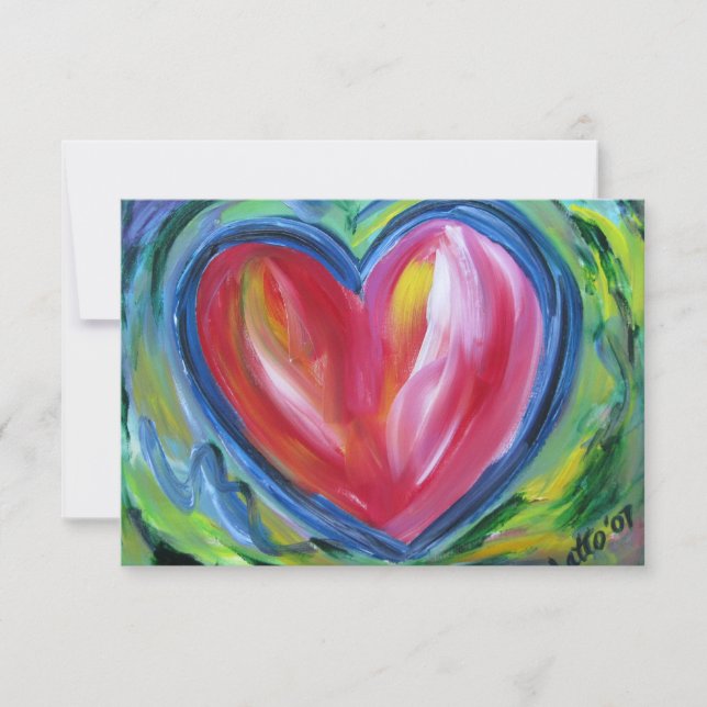 Coeur avec espoir Custom Petite invitation ou Invi (Devant)