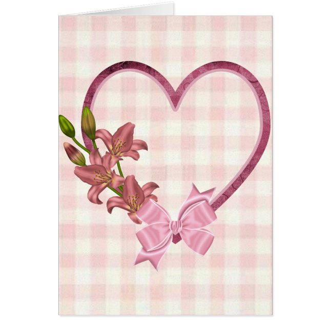 Coeur avec l'arrangement floral (Devant)