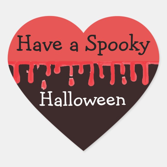 Cœur Ayez un Sticker Coeur Halloween Éffrayant (Devant)