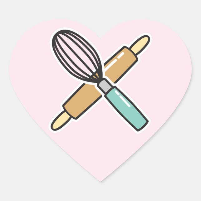 Cœur Baking Lover Sticker (Devant)