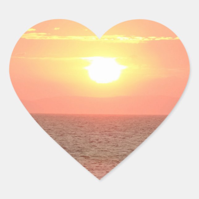 Cœur Beau Sticker Coeur Sunset (Devant)