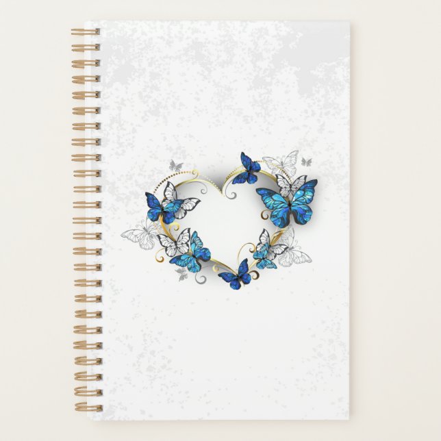 Coeur bijoux avec papillons Morpho (Devant)