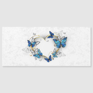 Coeur bijoux avec papillons Morpho