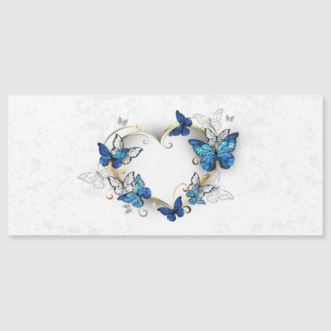 Coeur bijoux avec papillons Morpho (Devant)