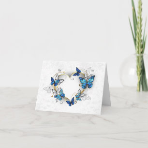 Coeur bijoux avec papillons Morpho