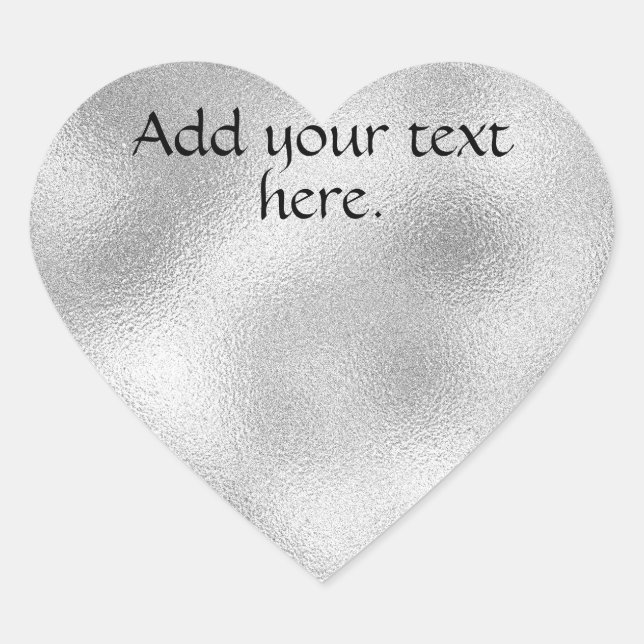 Cœur Blanc Ajouter votre propre sticker Coeur de texte (Devant)
