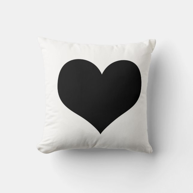 Coeur blanc de noir de coussin (Recto)
