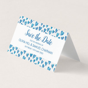 Coeur bleu Enregistrer la date