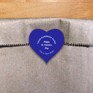Cœur Blue Saint Patrick Business Heart Shape Sticker