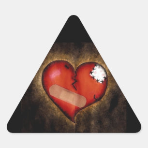 Coeur brisé/Mending Heart-triangle autocollant