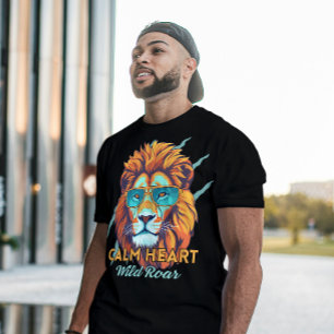 Cœur Calme, Rugissement Sauvage – T-shirt Lion Éne