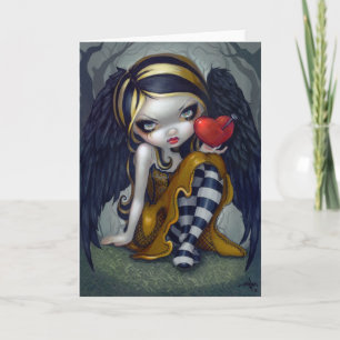 "Coeur carte de voeux de clous"