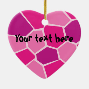 Coeur cassé rose sur mesure Ornement en céramique