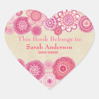 Cœur Ce Livre Appartient Au Sticker En Forme De Coeur R