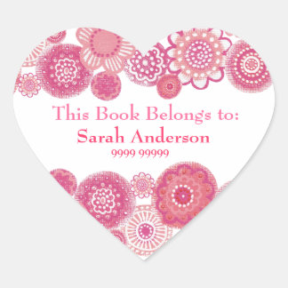 Cœur Ce Livre Appartient Au Sticker En Forme De Coeur R