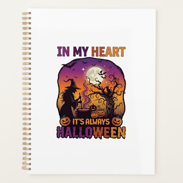 Coeur C'est toujours Halloween Sorcière Chaudron A (Devant)
