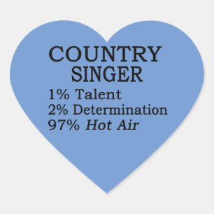 Cœur Chanteur de pays Sticker Coeur d'air chaud