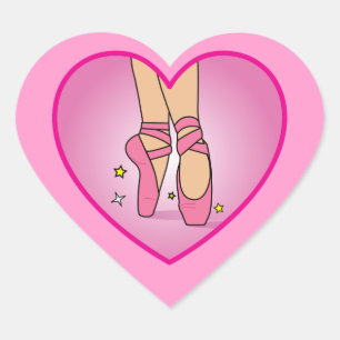 Cœur Chaussures Ballerina : Coeur sur Sticker Coeur