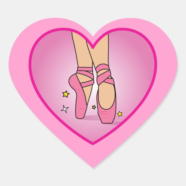 Cœur Chaussures Ballerina : Coeur sur Sticker Coeur (Devant)