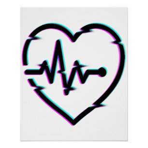Coeur Check Zazzle Glossy Poster