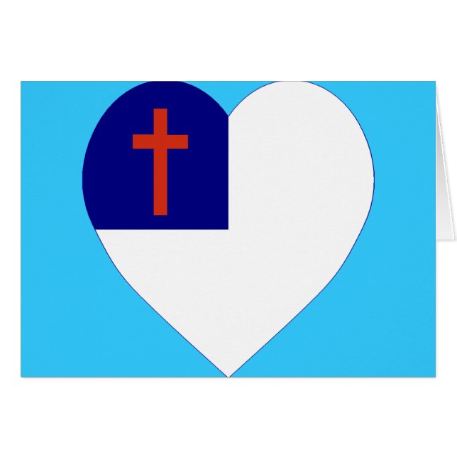 Coeur chrétien de drapeau (Devant horizontal)