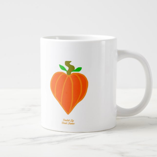 Coeur citrouille Jumbo Mug (Droite)
