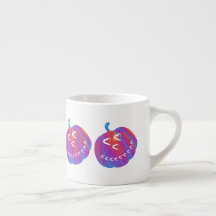 Coeur Citrouille psychédélique Espresso Mug
