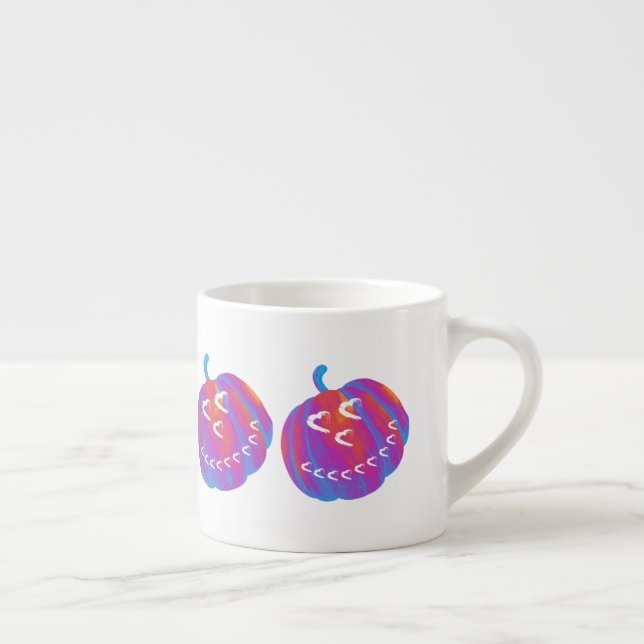 Coeur Citrouille psychédélique Espresso Mug (Droite)